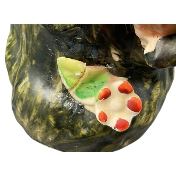 Vintage Owl Tree Trunk Ceramic Vases Hand Painted Set Of 2 - 5"H x 3"W - Picture 7 of 7